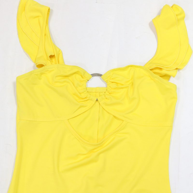 Hollow Out Slit Dress with Spaghetti Straps - Image 3