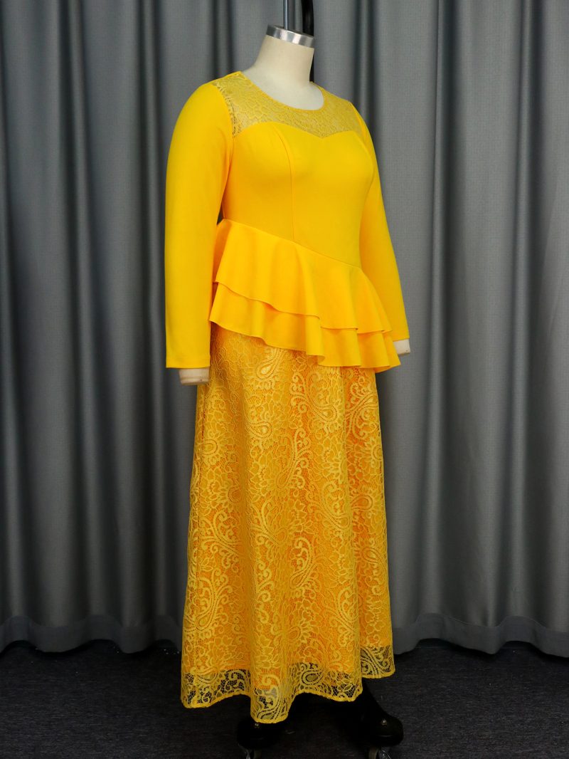 Women’s Lace See-Through Long Sleeve Cocktail Dress - Image 2