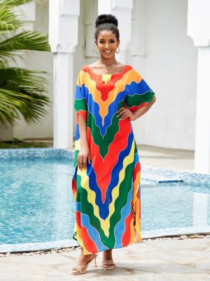 Vacation Bikini Cover-Up with Printed Design