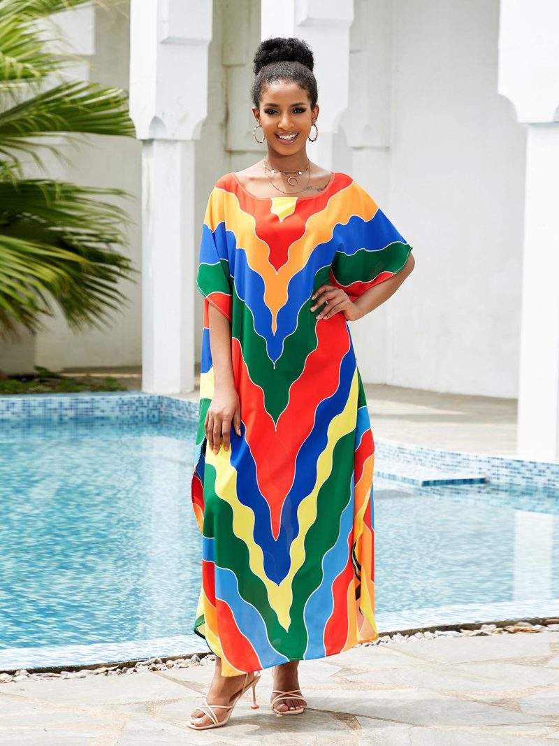 Vacation Bikini Cover-Up with Printed Design