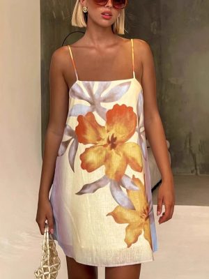 Spicy Summer Dress with Feminine Print Design