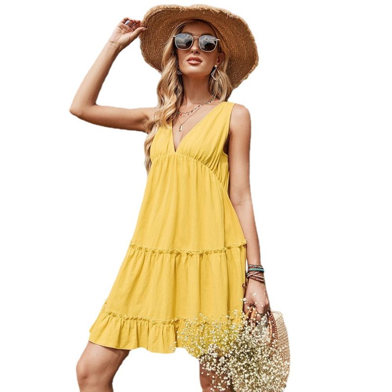 Lightweight V-Neck Dress for Summer Women - Image 4