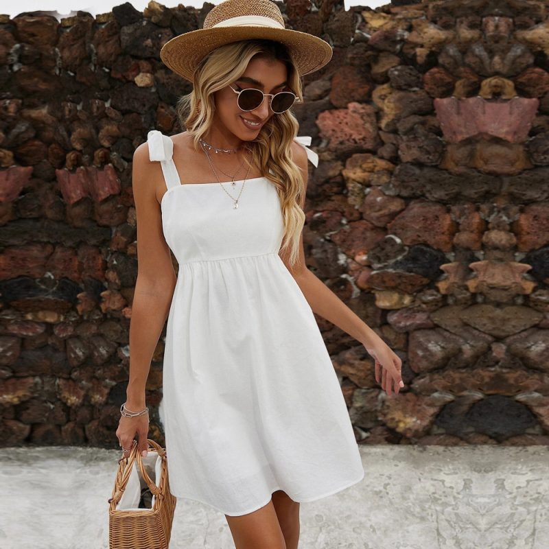 Minimalist Spring Knit Dress with Thin Straps