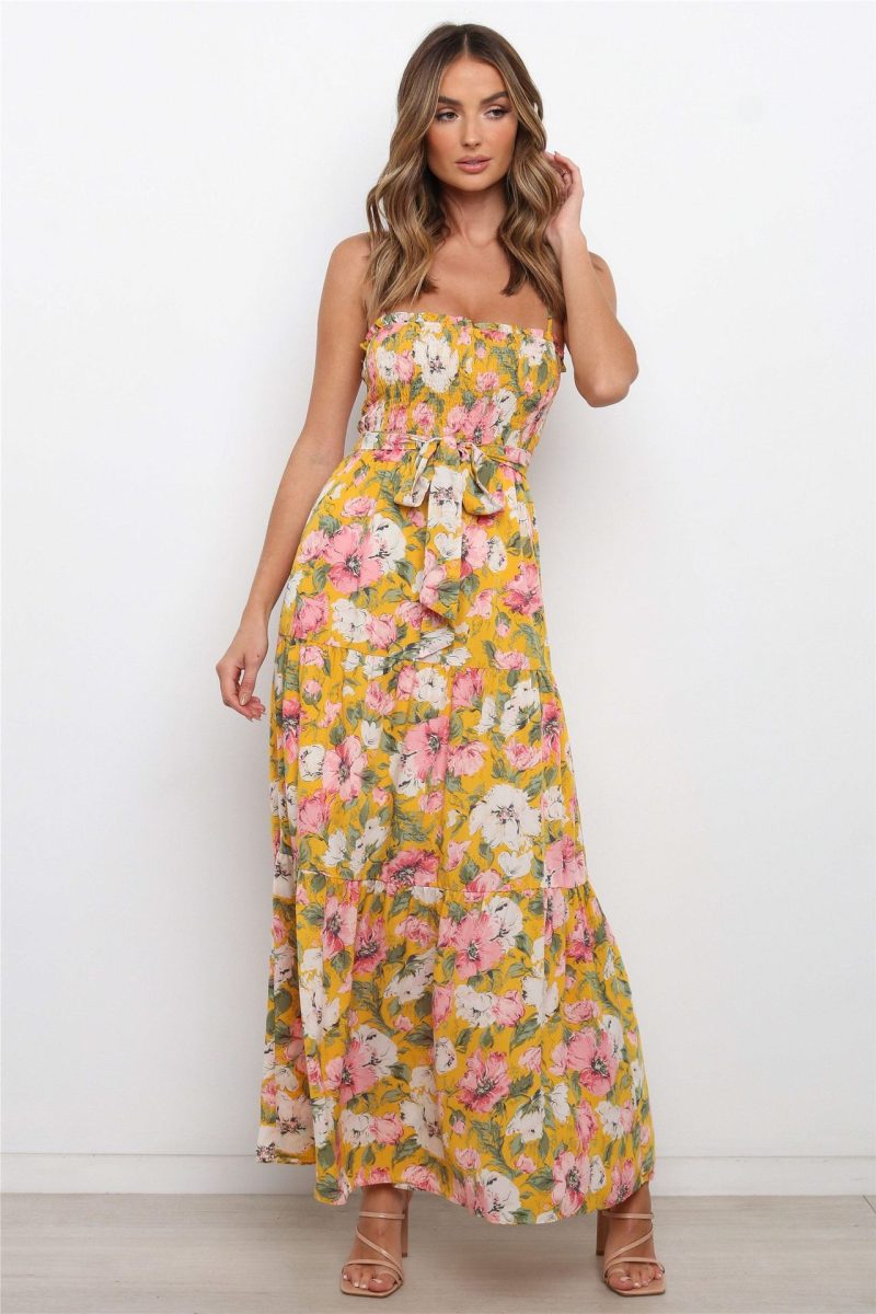 Summer Sleeveless Floral Cami Tube Top Dress - Image 2