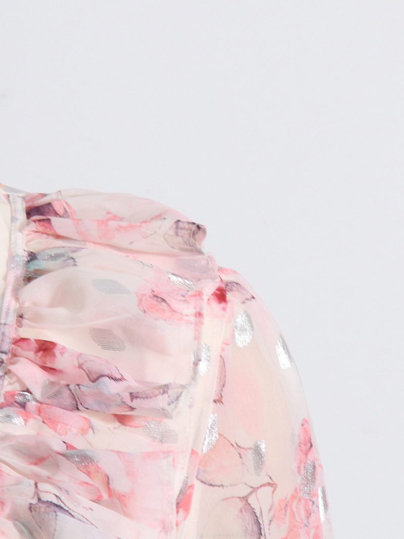 Autumn Printed Two-Piece A-Line Dress Set - Image 4