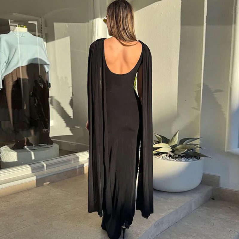 Summer Backless Ribbon High-Waist Sheath Dress - Image 3