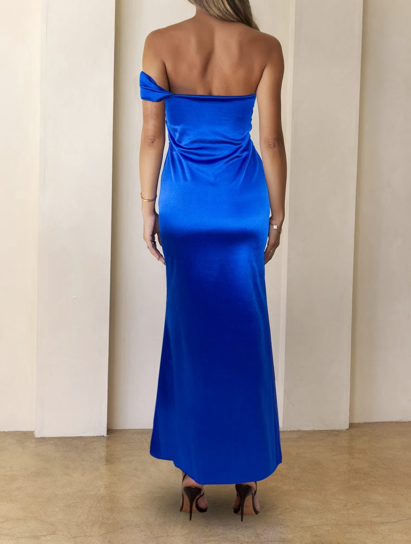 Off-Shoulder Sleeveless Slim Fit Elegant Dress - Image 2