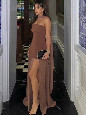Women Spring Slim Fit Backless Mesh Dress