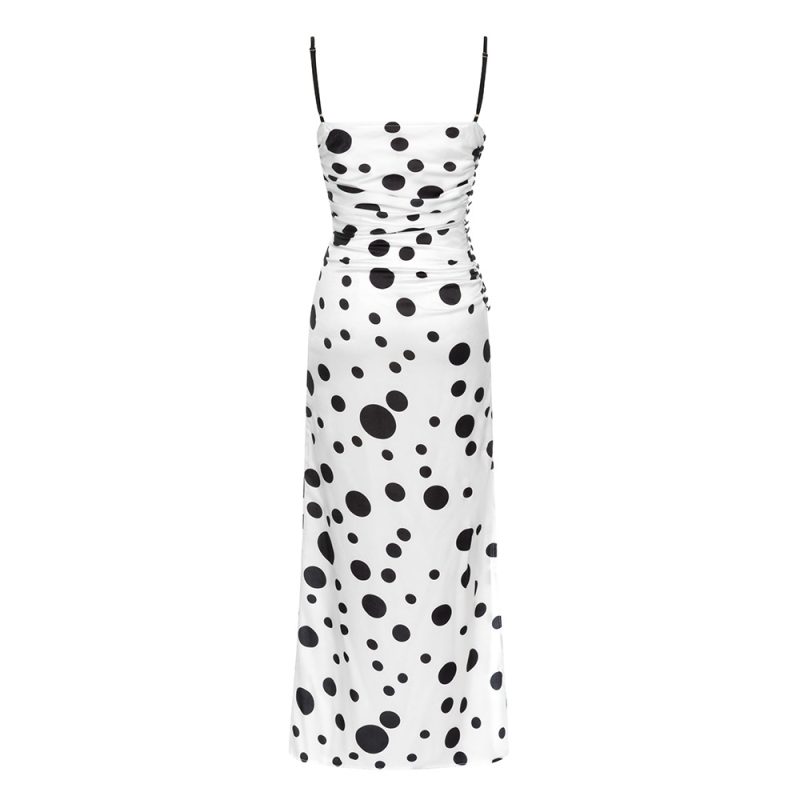 Trendy Pleated Sling Maxi Dress for Summer Women - Image 4