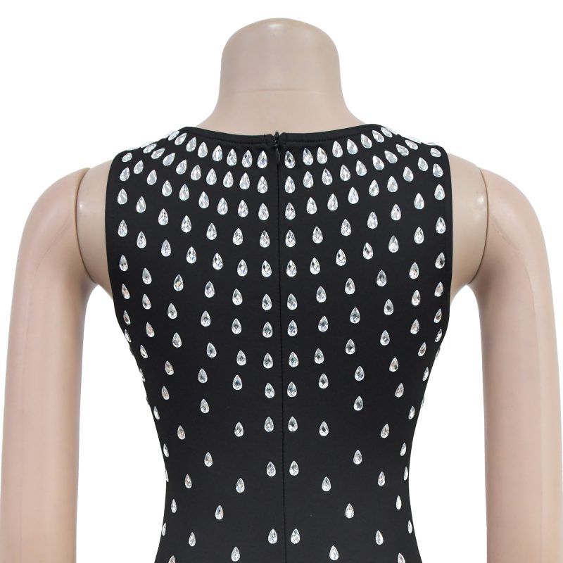Women’s Sleeveless U-Collar Sheath Bodycon Party Dress - Image 4