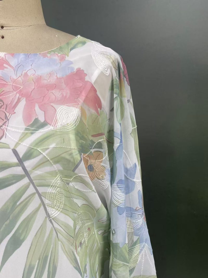 Middle Eastern Style Spring Summer Printed Robe Women - Image 4