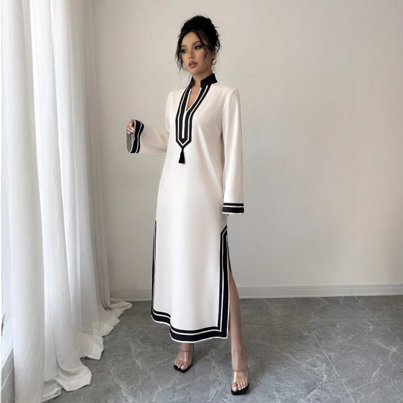 Casual Summer Vacation Long Sleeve Beach Dress Women - Image 4