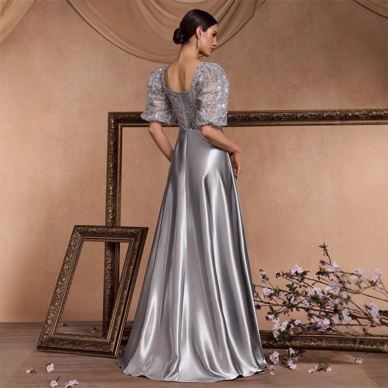 Women’s Sequin U-Neck Corset Cocktail Dress - Image 2