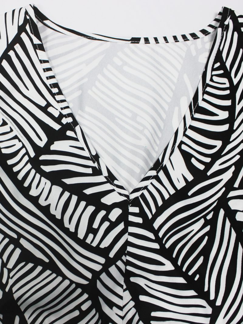 Elegant Women’s V-Neck Short Sleeve Maxi Dress - Image 4