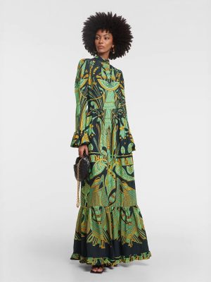 Trendy Elegant Waist Floral Print Maxi