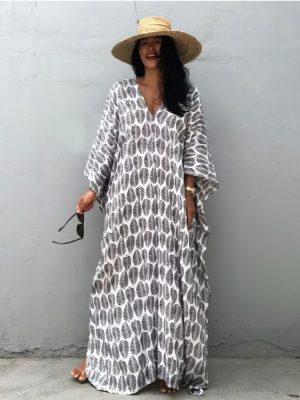 Vacation Robe Cover-Up with V-Neck Design