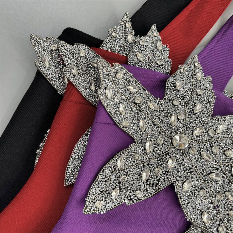 Women’s Sexy Halter Backless Diamond Party Dress - Image 3