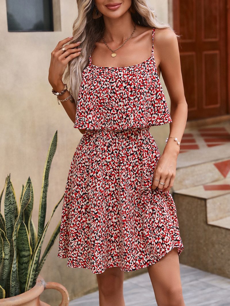 Women’s Floral Print Snow Strap Dress - Image 2