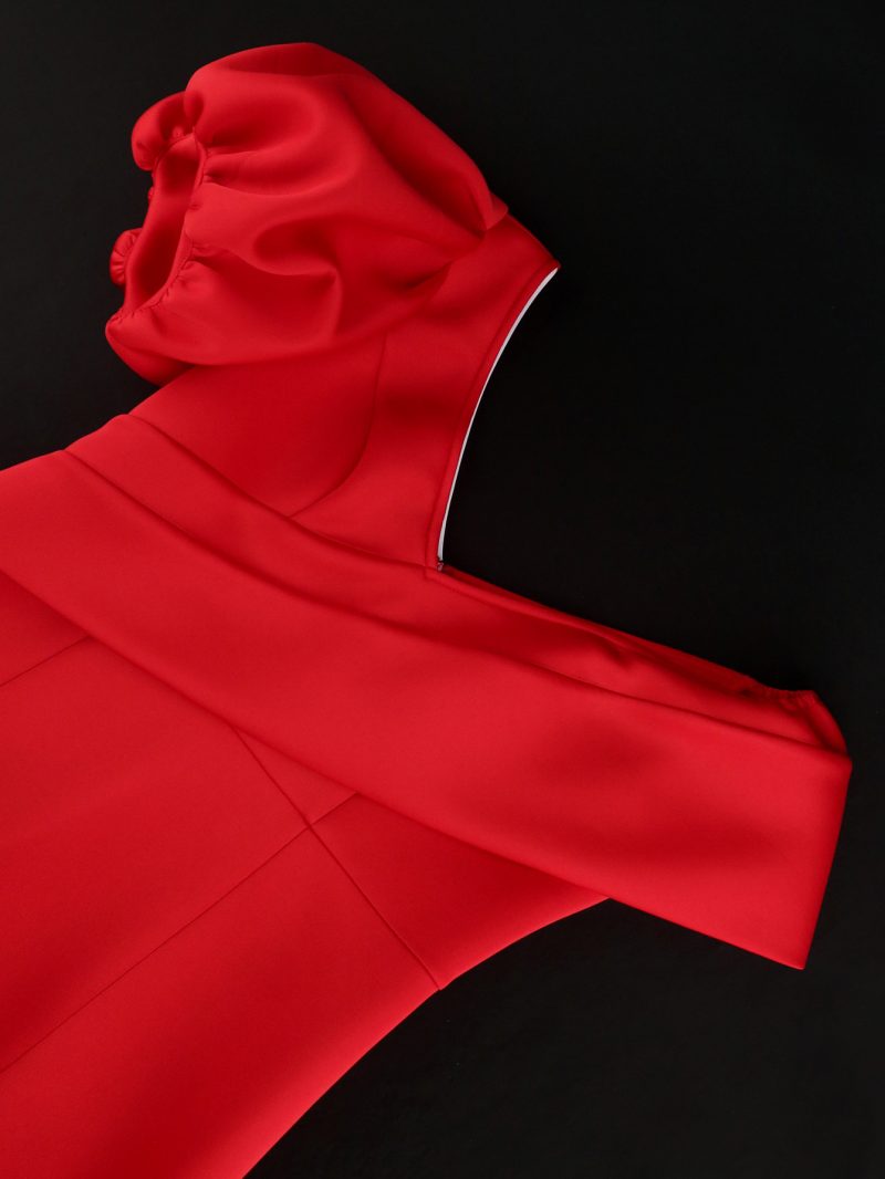 Chic Women’s V-Neck Lantern Sleeve Summer Party Dress - Image 4
