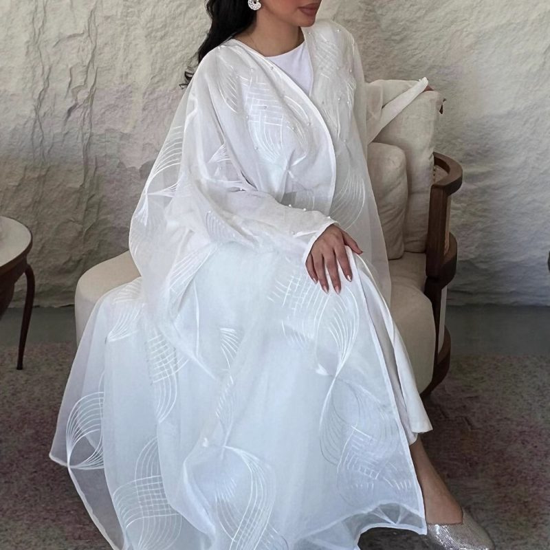 Women’s Stylish Two-Piece Beaded Robe Outfit for Summer