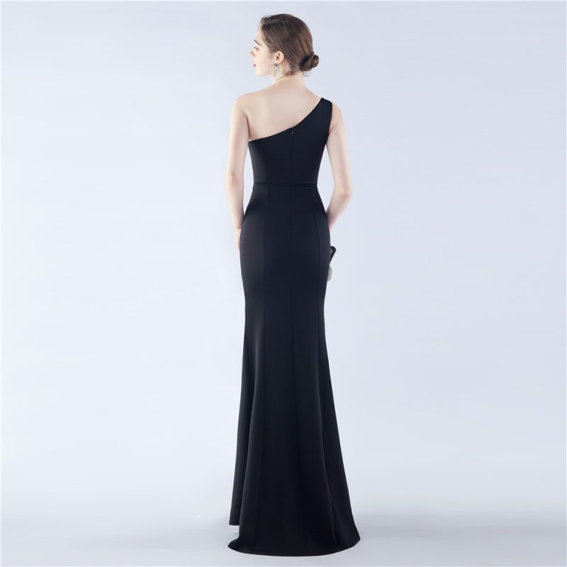 Stylish Women’s Satin Cocktail Simple Evening Dress - Image 4