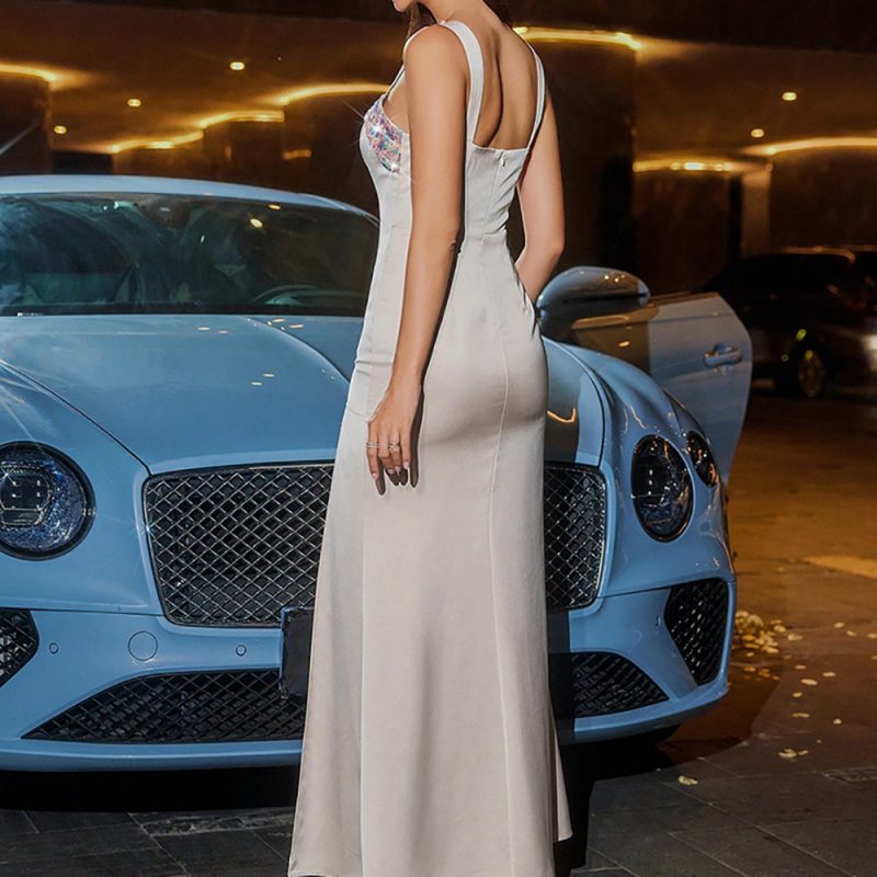 Summer Sequin Spaghetti Strap Sleeveless Cocktail Dress - Image 3
