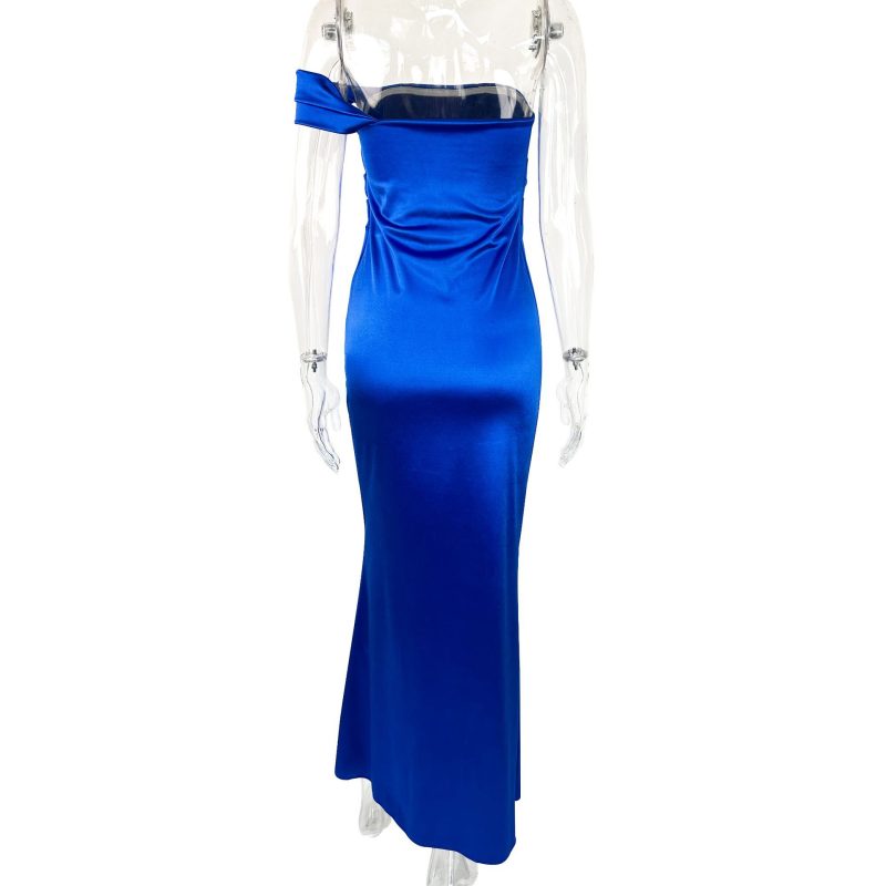 Off-Shoulder Sleeveless Slim Fit Elegant Dress - Image 4