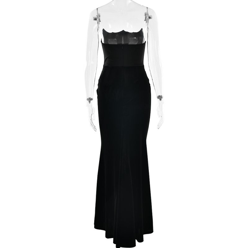 Elegant Tube Top Slim Fit Maxi Dress - Image 4