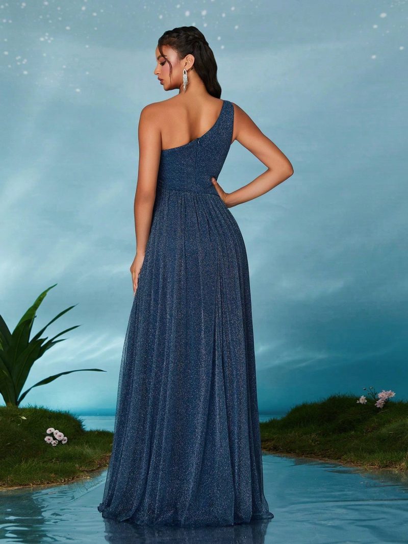 Formal One-Shoulder Evening Dress for Annual Events - Image 2
