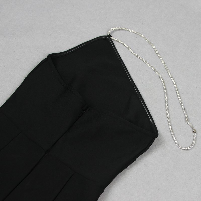 Women’s Spring Summer Feather Bandage Office Dress - Image 3
