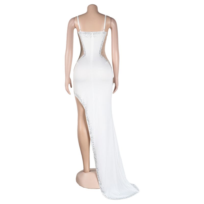 Glamorous Rhinestone Strap See-Through Mini Party Dress - Image 2