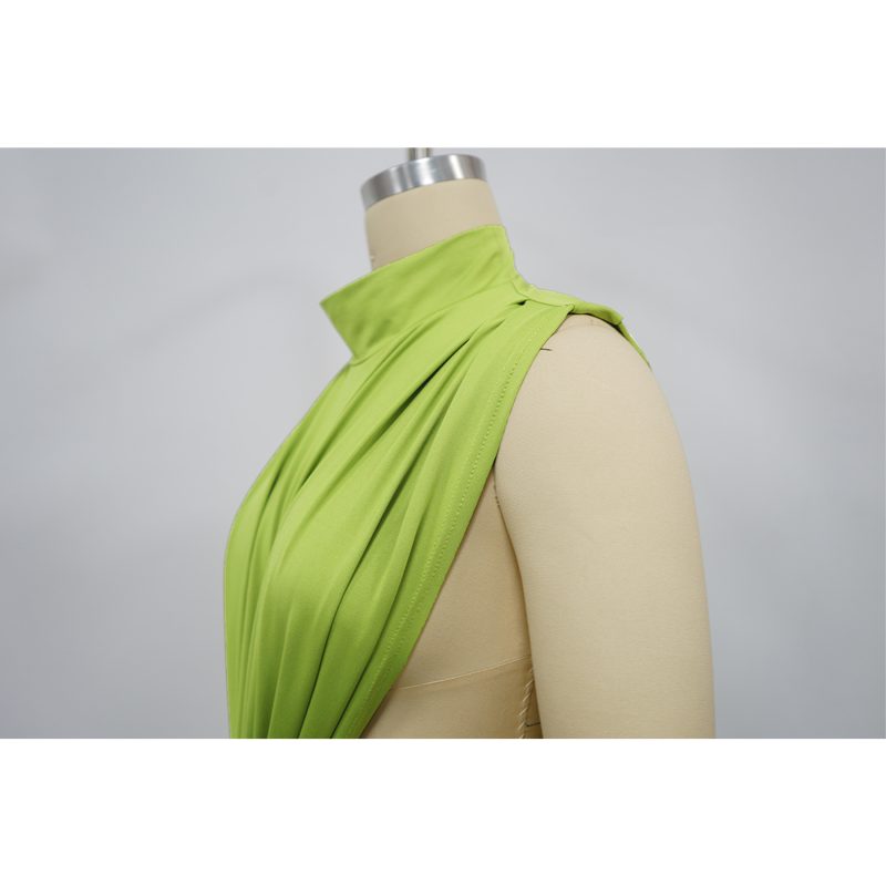Solid Color Sleeveless Side Split Women’s Dress - Image 3