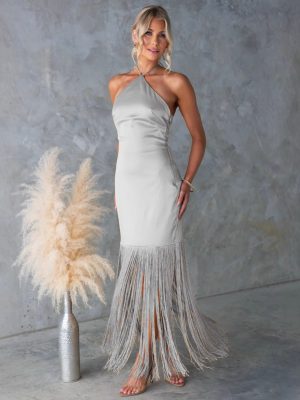 Trendy Off-Shoulder Tassel Sheath Summer Wear