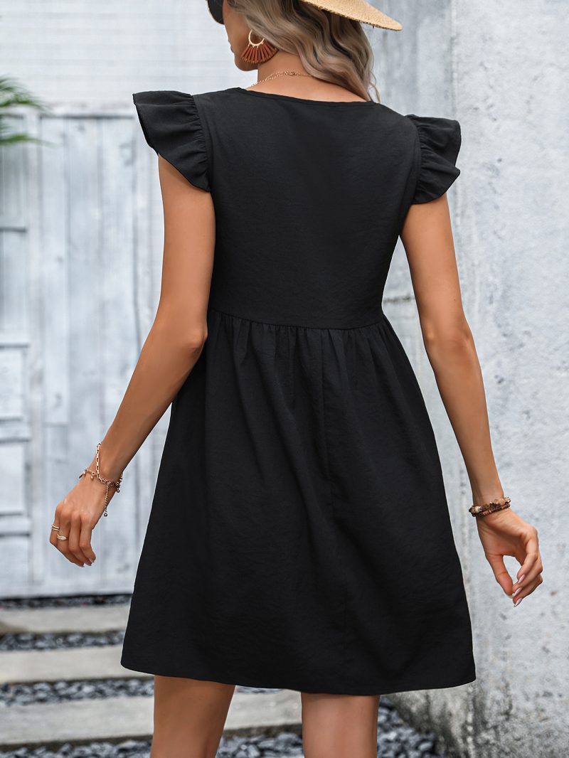 Elegant V-Neck Printed Dress for Women - Image 4
