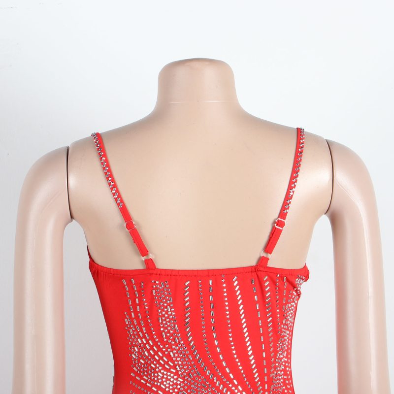 Chic Women’s Rhinestone Strap Hip Split Party Dress - Image 4