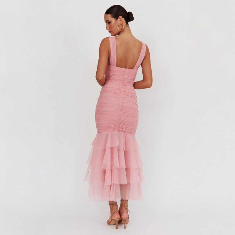 Patchwork Strap Sheath Dress for Summer - Image 2