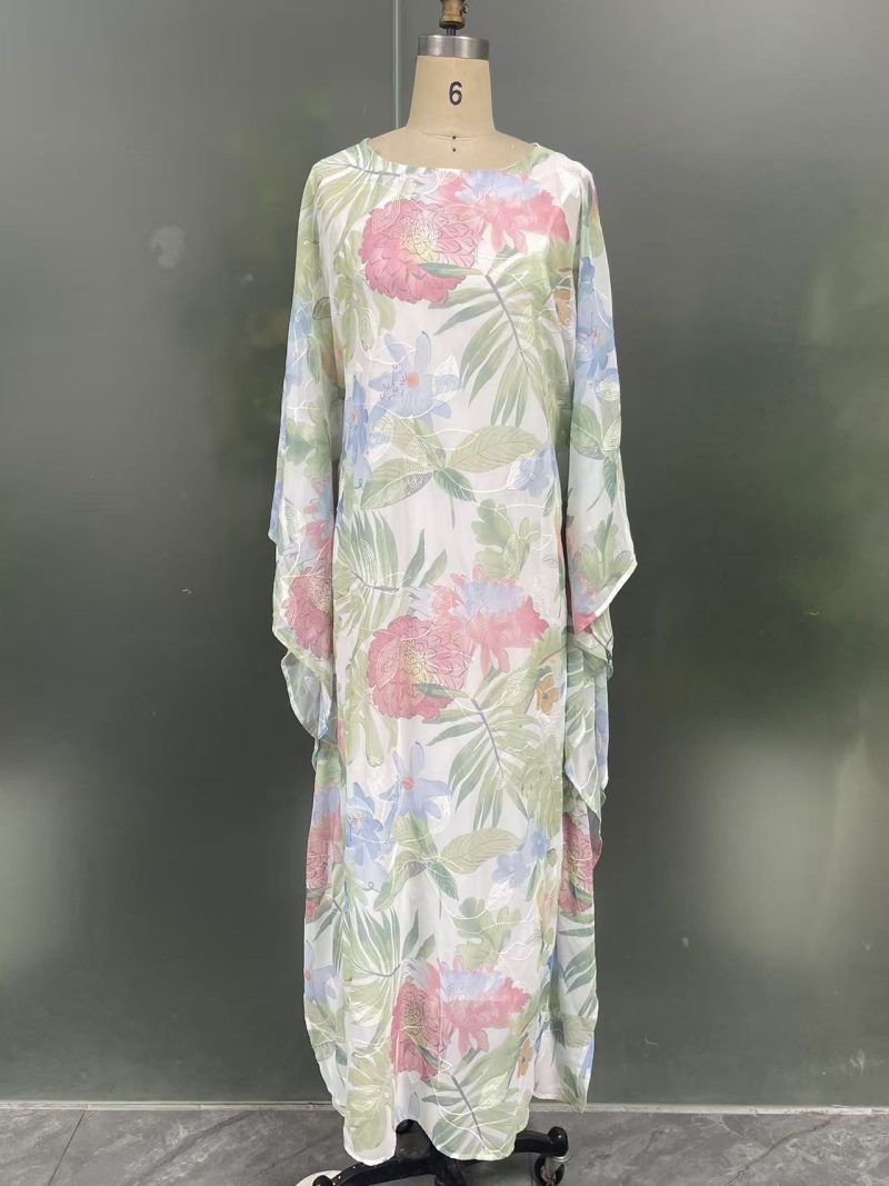 Middle Eastern Style Spring Summer Printed Robe Women - Image 3