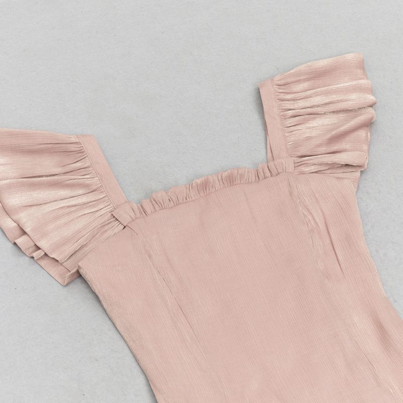 Summer Mercerized Side Slit Party Dinner Dress - Image 4
