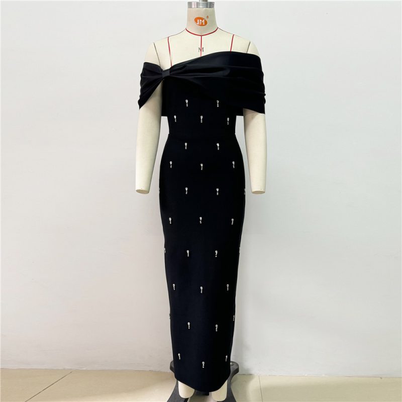 Women’s Off Shoulder Bandage Party Dinner Dress - Image 3
