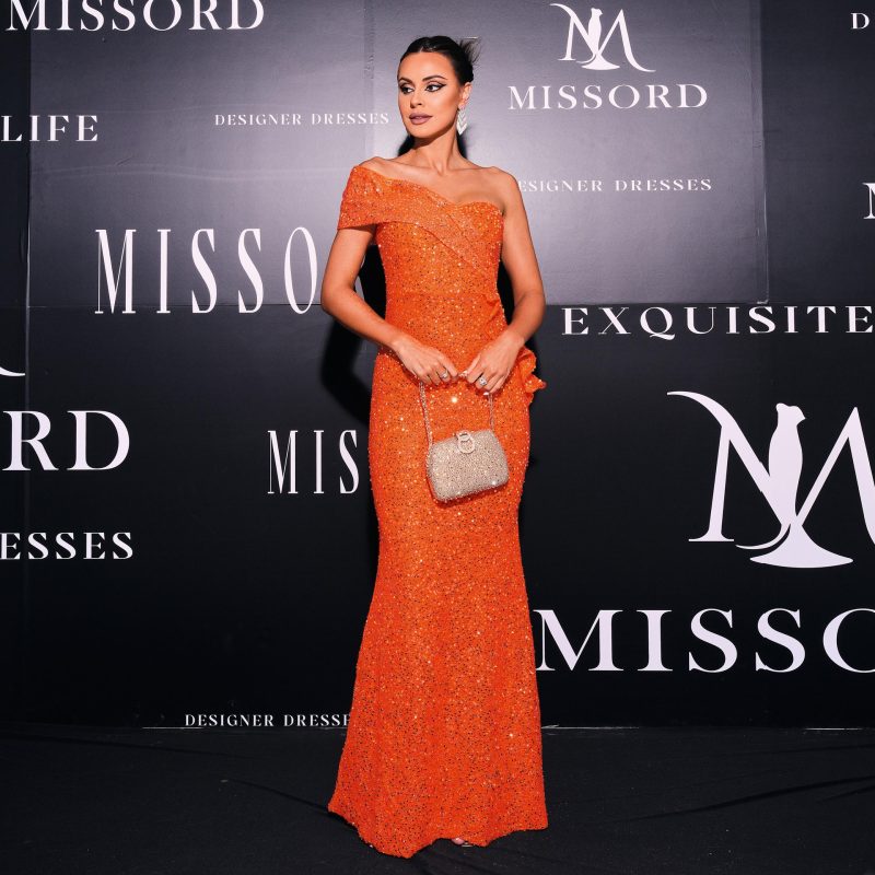 Women’s One Shoulder Sequin Fishtail Evening Dress - Image 4