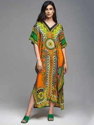 Elegant Polyester Beach Dress Cover-Up for Women