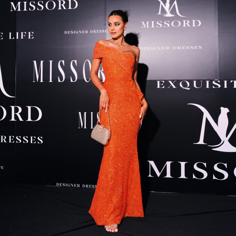 Women’s One Shoulder Sequin Fishtail Evening Dress - Image 2