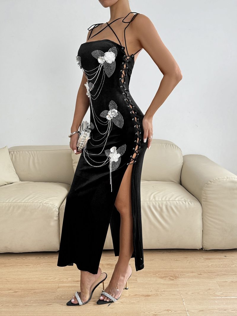 Stunning Pearl One Shoulder Floral Maxi - Image 2