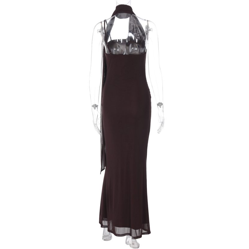 Women’s Summer Mesh Ribbon Tube Top Dress - Image 4