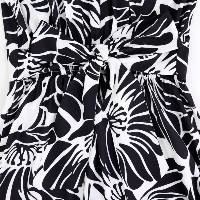 Sleeveless Printed Maxi Dress with High Slit - Image 4