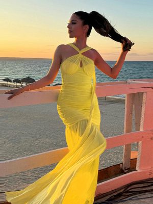Chic Mesh Ribbon Cami Fitted Sheath Dress
