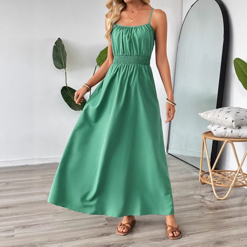 Summer Flowy Maxi Swing Dress