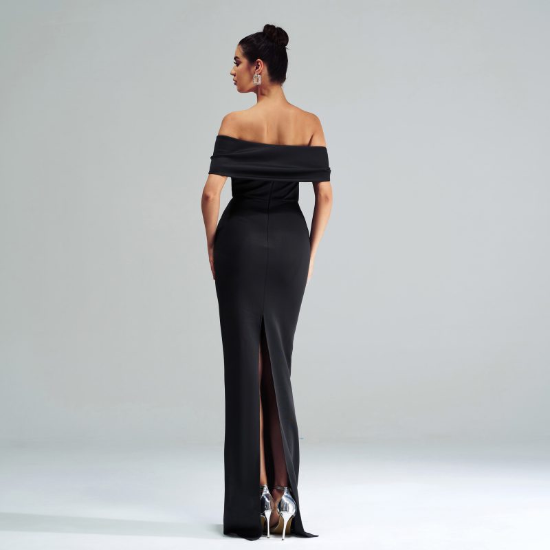 Women’s Sleeveless Off-Shoulder Fishtail Evening Dress - Image 3