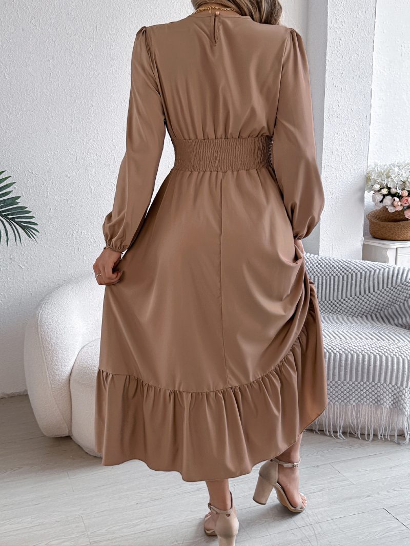 Women’s Autumn Winter Pleated Maxi Dress - Image 4
