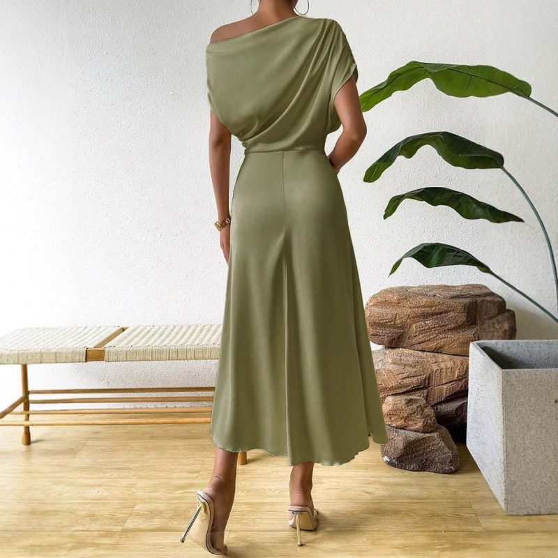 Fashionable Tight Satin Summer Maxi Jumpsuit - Image 2